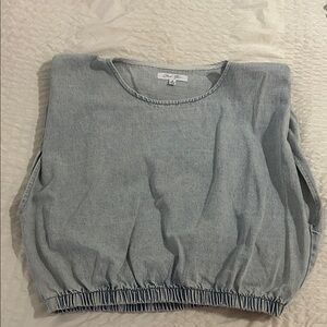 Chic Denim Blue Blouse